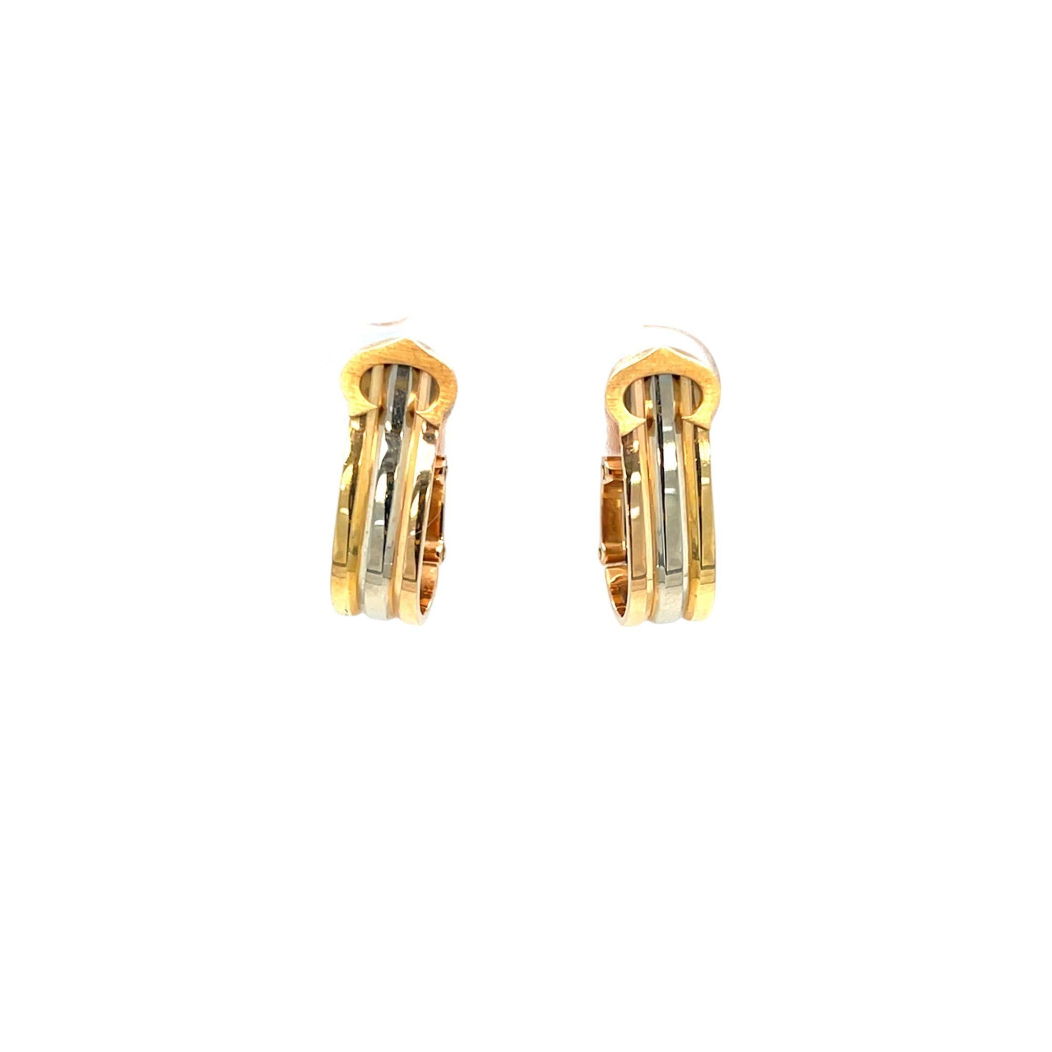Cartier 2 C Trinity Gold Clip-on Earrings 5