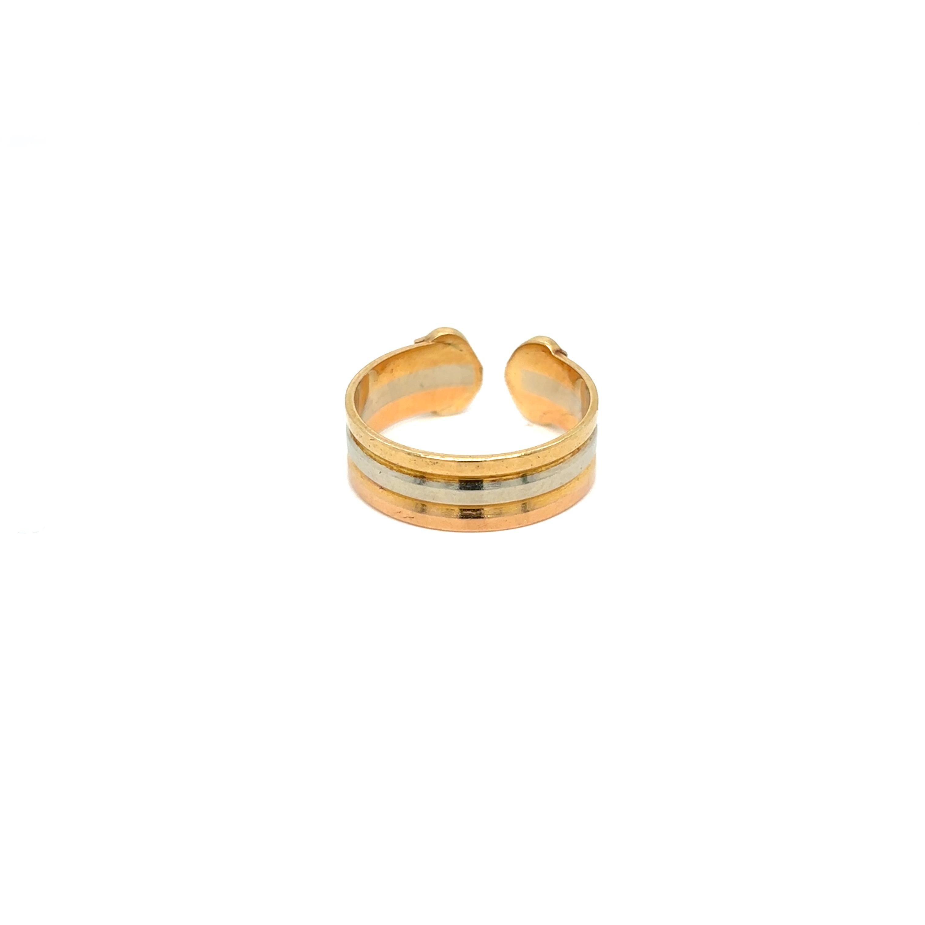 Women's Cartier 2 C Trinity Gold Ring For Sale