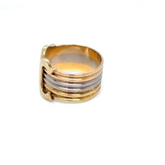 Cartier 2 C Trinity Three Colors Gold Ring