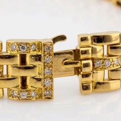 Cartier 2 Carat Diamond 18k Yellow Gold Link Bracelet