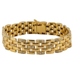 Cartier 2 Carat Diamond 18k Yellow Gold Link Bracelet