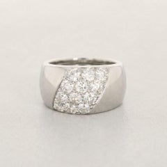 Cartier 2 Carat Diamond White Gold Dome Ring