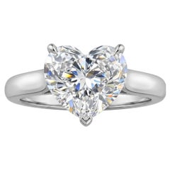 Cartier 2 Carat GIA Certified Heart-Shaped Diamond Solitaire Engagement Ring