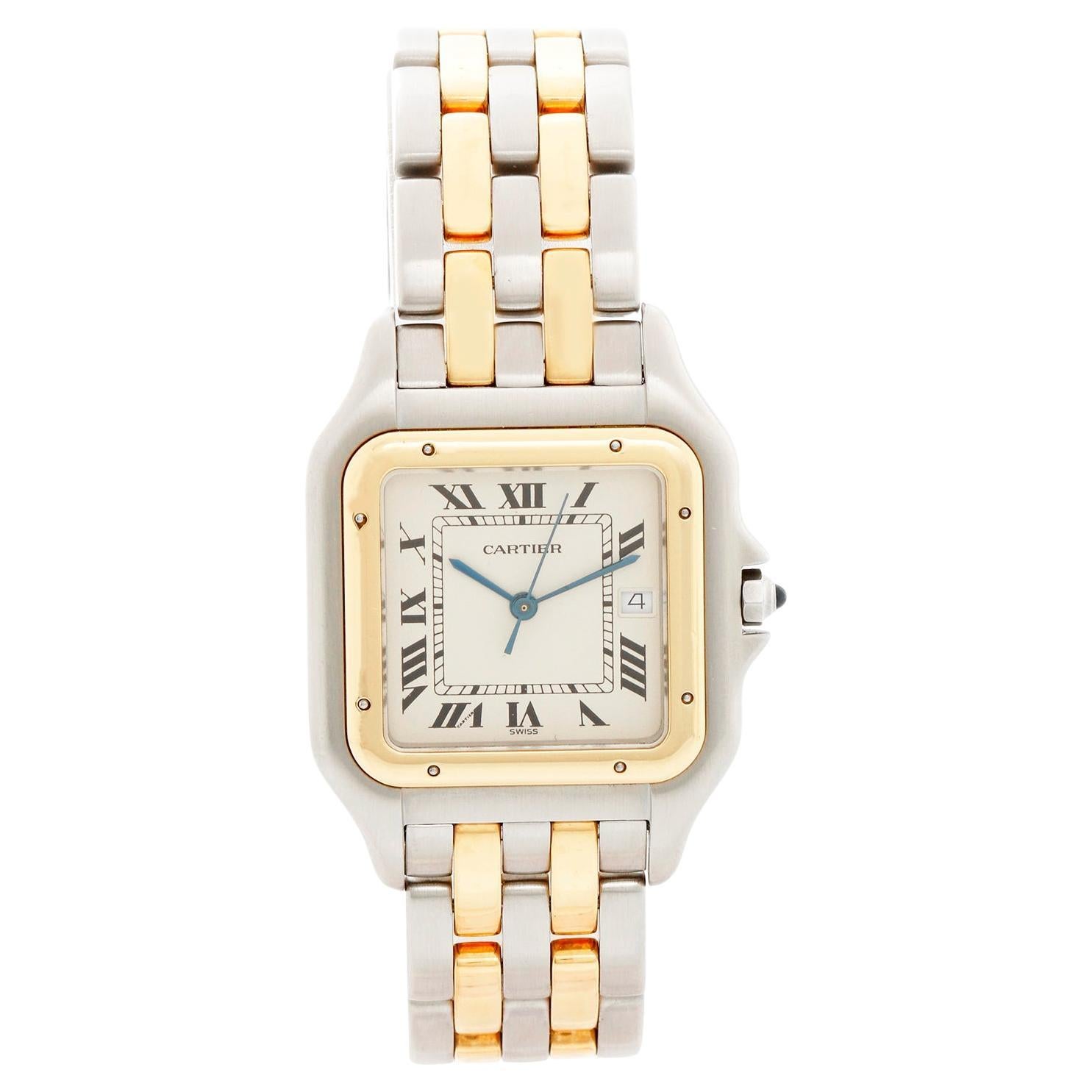Reloj mediano Cartier The Row Pantera bicolor de acero y oro W25027B8 en venta