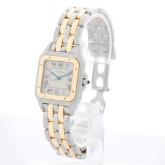 Cartier 2-Row Panther 2-Tone Steel & Gold Watch W25028B6