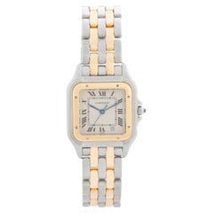 Cartier 2-Row Panther 2-Tone Steel & Gold Watch W25028B6