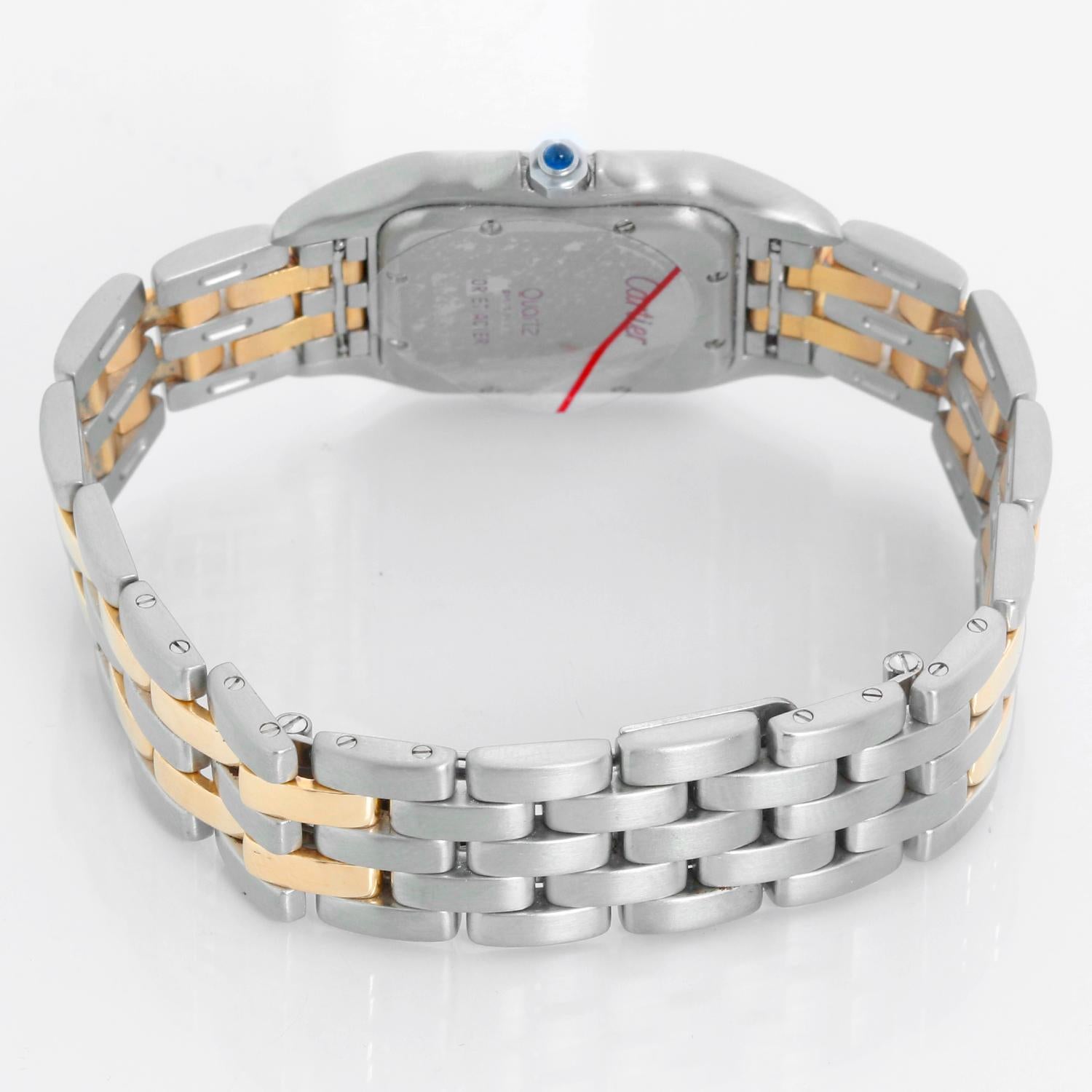 Women's or Men's Cartier 2-Row Panther 2-Tone Steel & Gold Watch W25028B8