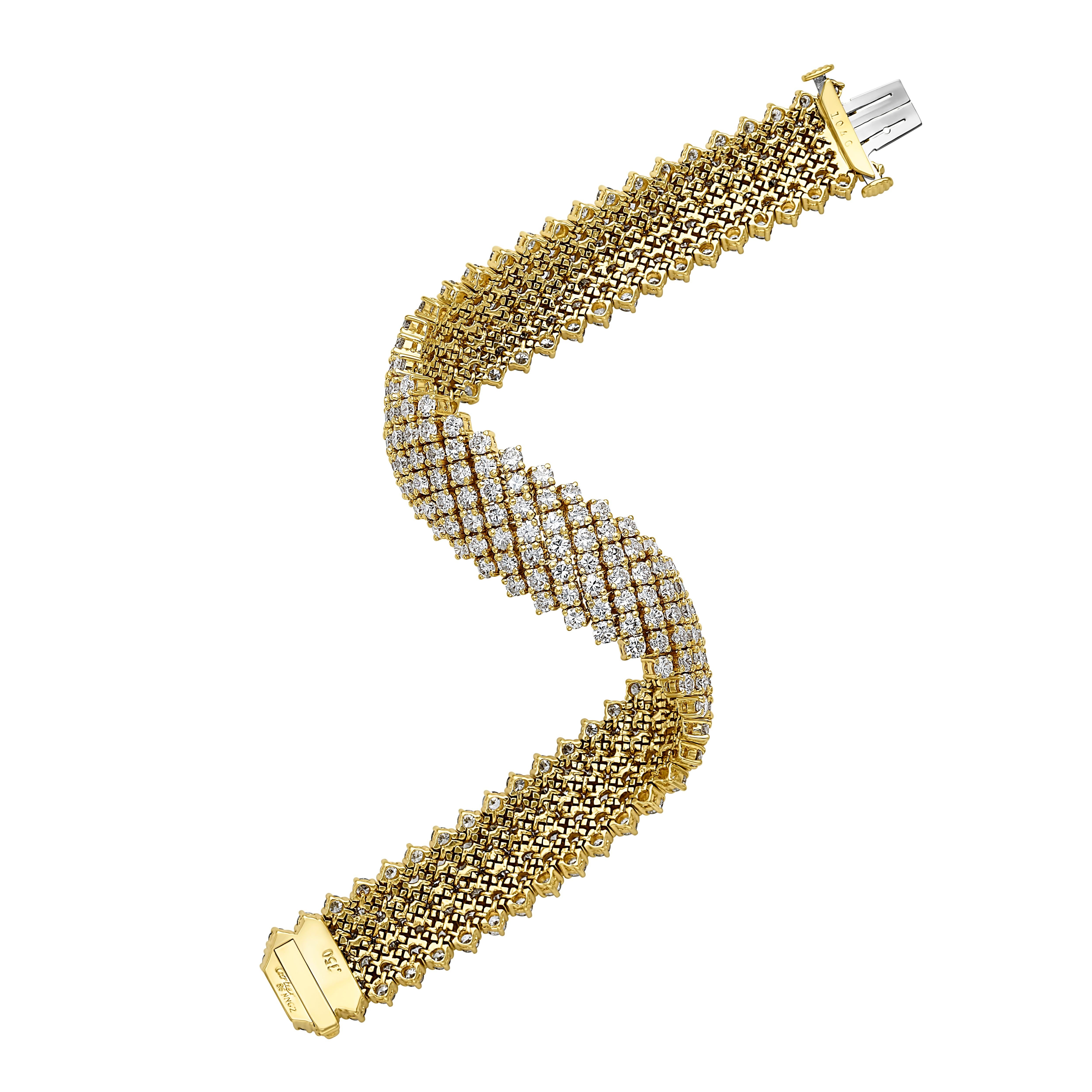 Cartier Eternity-Armband mit 22 Karat Diamanten  in 18K Gelbgold (Brillantschliff) im Angebot