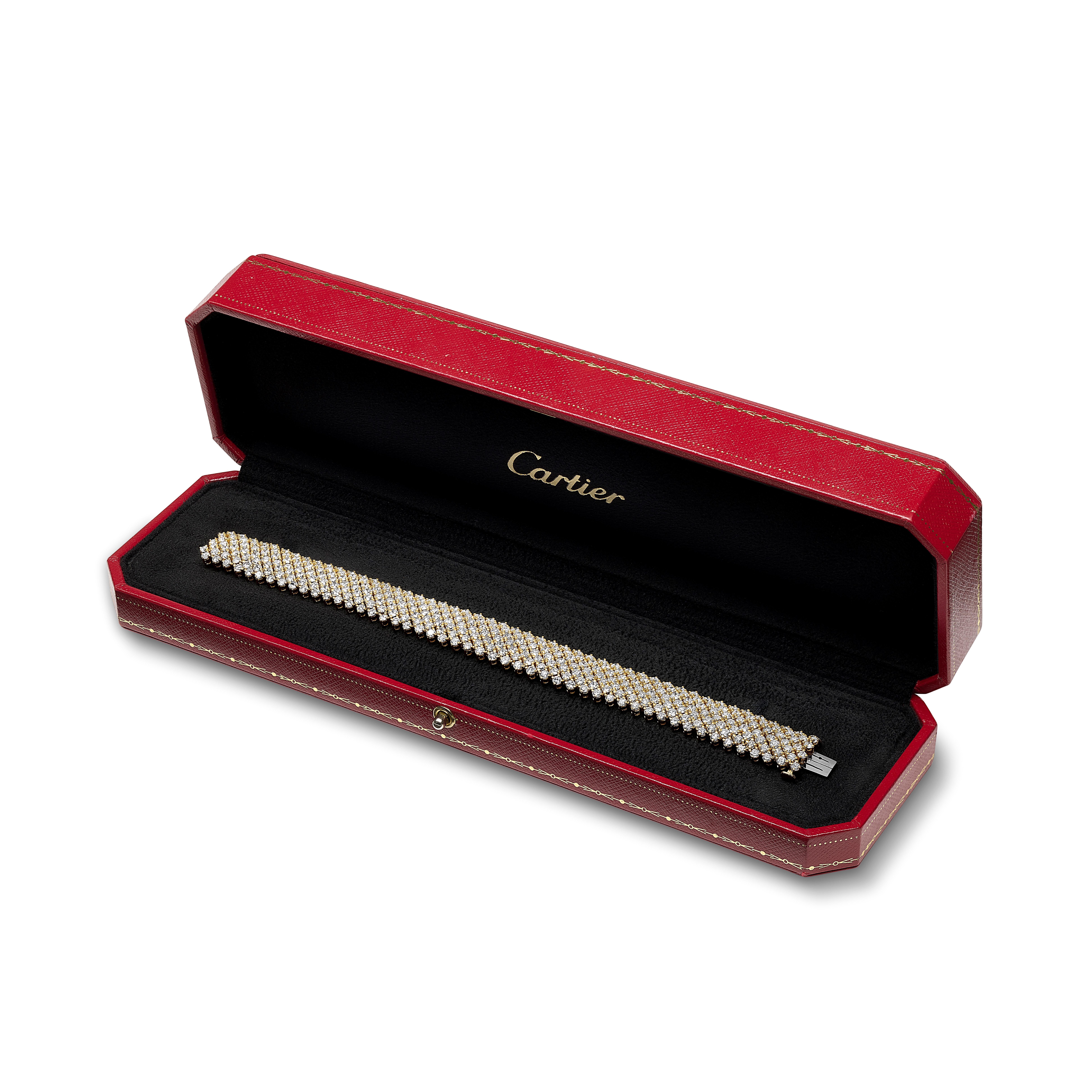 Cartier Eternity-Armband mit 22 Karat Diamanten  in 18K Gelbgold im Angebot 1