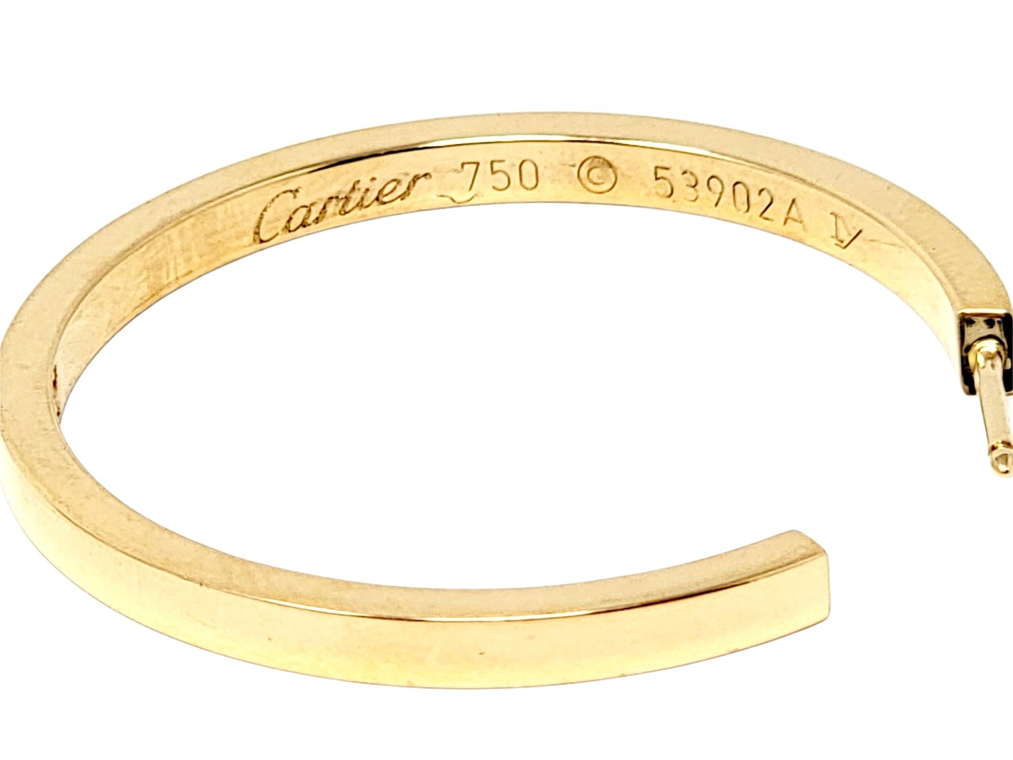 Cartier 2.00 Carat Round Diamond Inside-Outside Large Hoop Earrings Yellow Gold For Sale 3