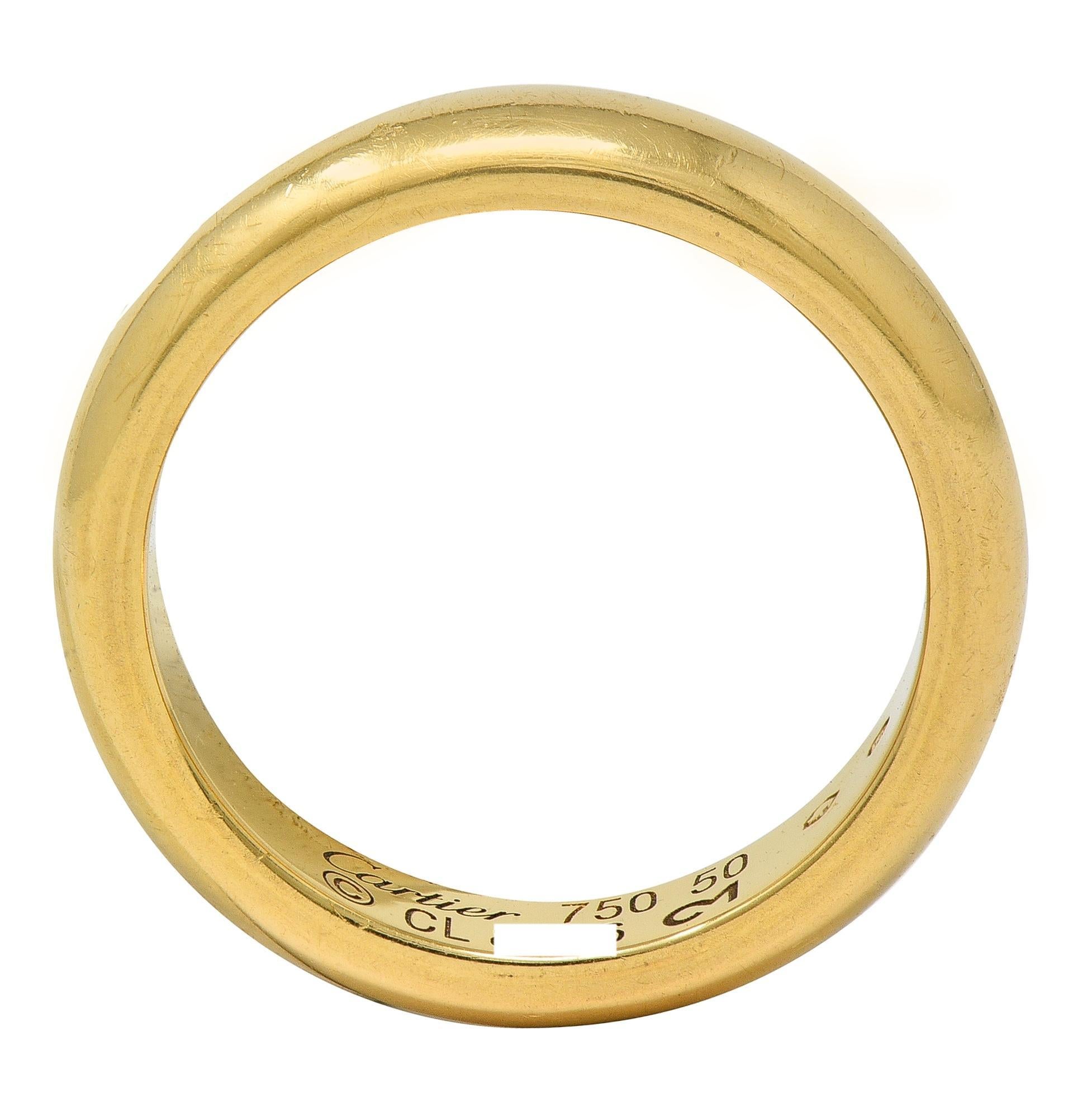Anneau de mariage en or jaune 18 carats de Cartier 2000 en vente 1
