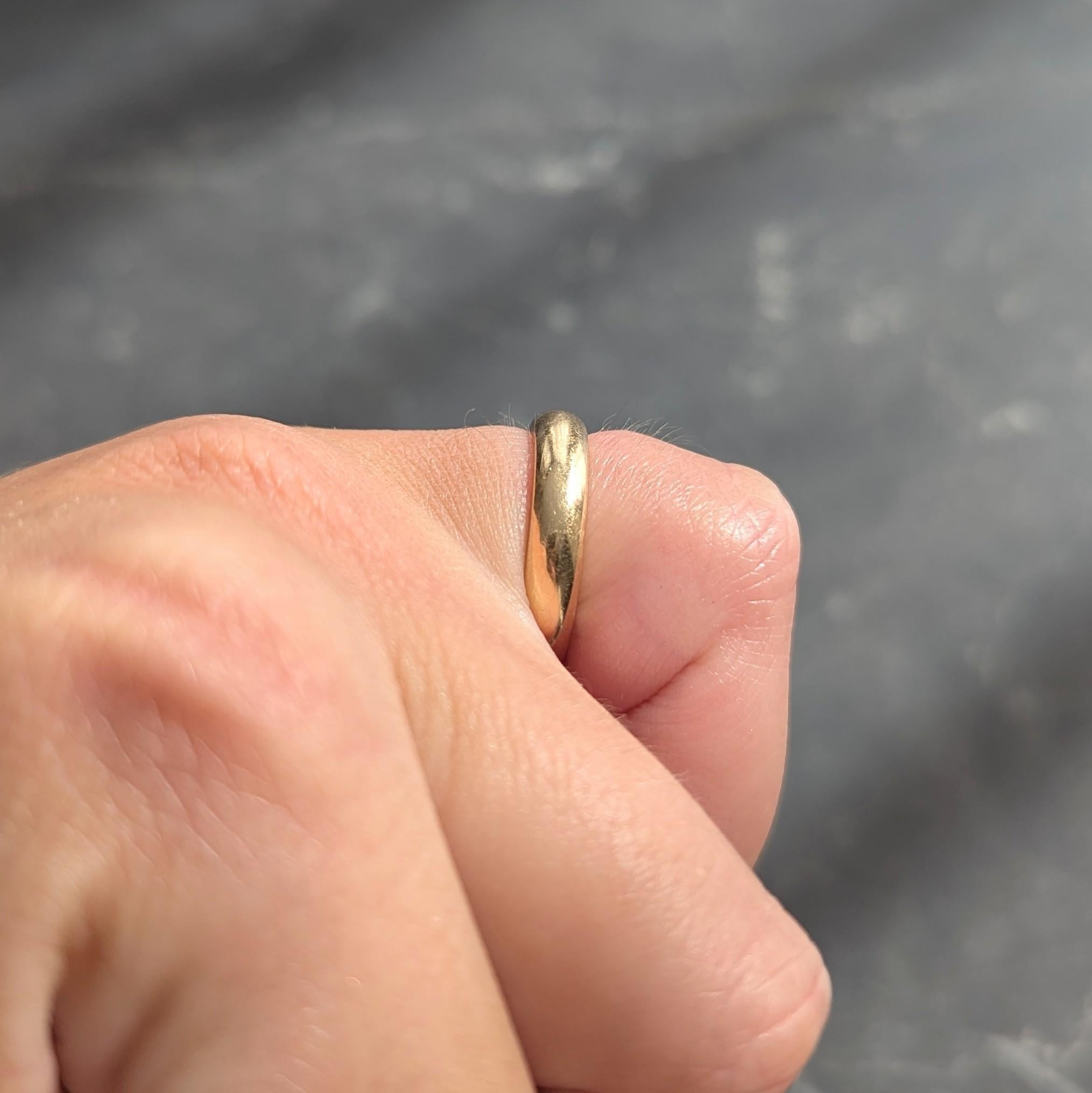 Anneau de mariage en or jaune 18 carats de Cartier 2000 en vente 4