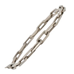 Cartier 2010
s 18 Karat White Gold Paperclip Link Unisex Chain Bracelet