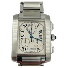 Reloj grande Cartier 2303 Tank Franchaise Chronoflex Cuarzo para hombre