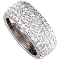 Cartier 2.08 Carat Diamond Pave White Gold Band Ring