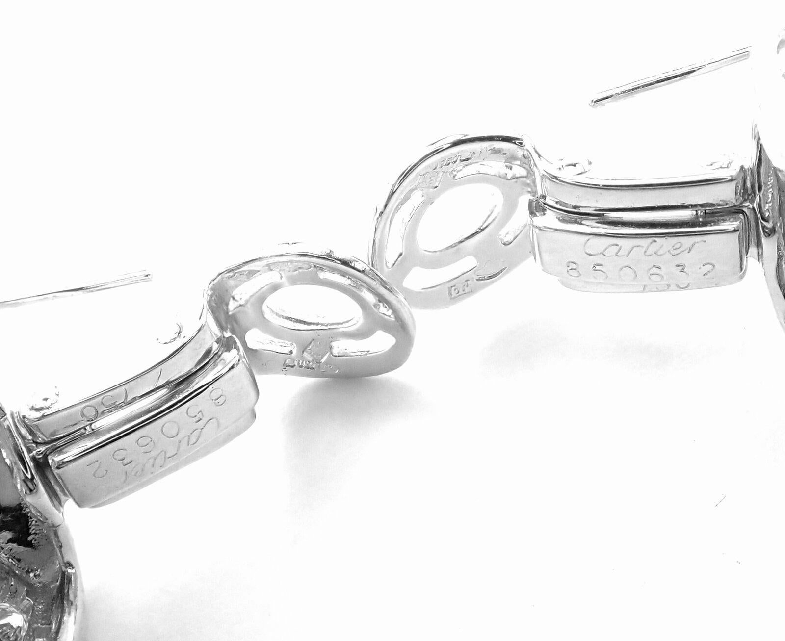 Cartier 20ct Diamond Inside Out White Gold Large Hoop Earrings 2
