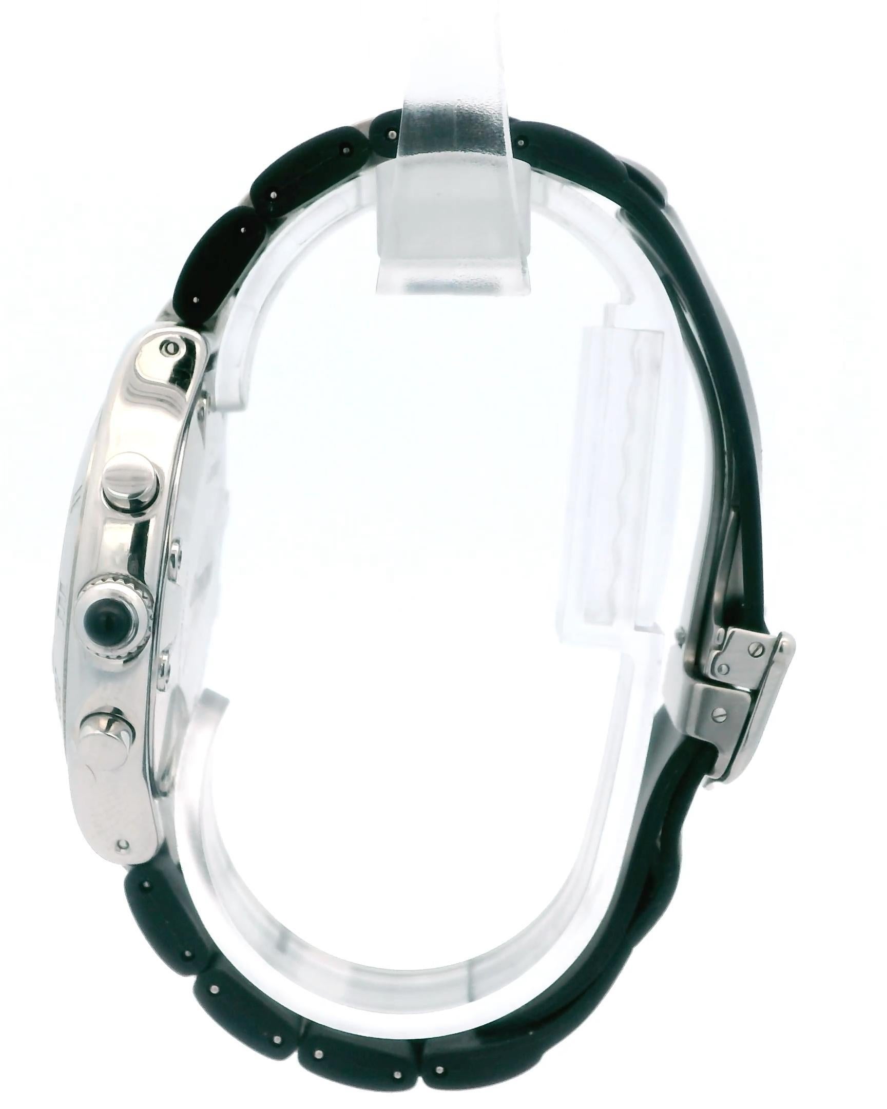 Cartier 21 Chronoscaph Stainless Steel & Rubber Watch 2