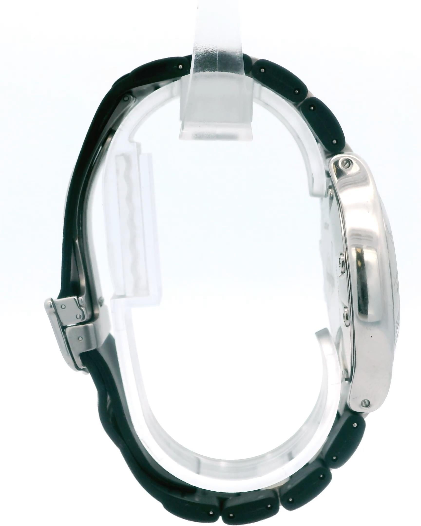 Cartier 21 Chronoscaph Stainless Steel & Rubber Watch 3