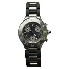 Cartier 21 Chronoscaph W10125U2 Stainless Steel & Rubber Watch