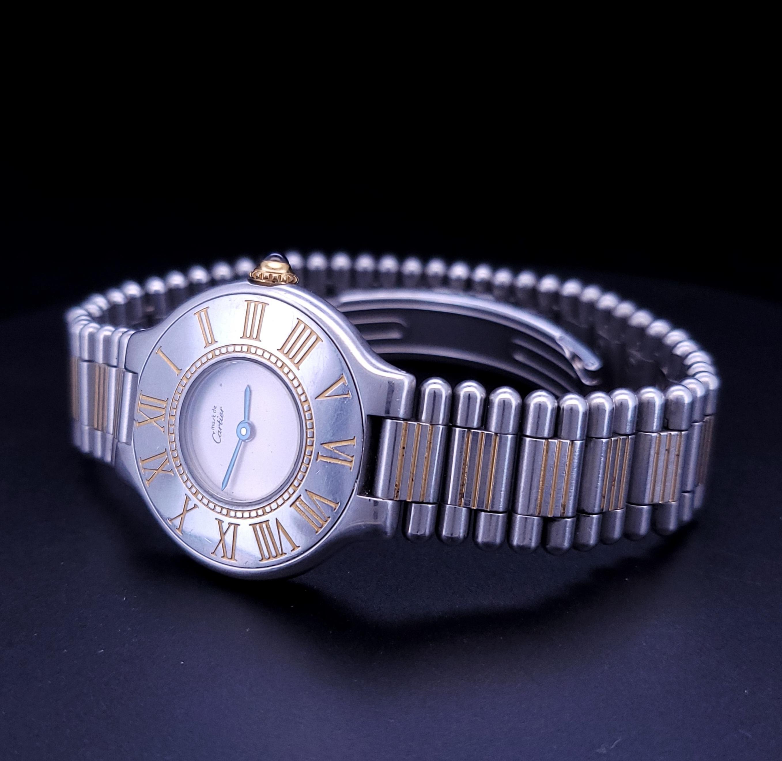 Cartier 21 Must de Cartier 28 mm Acier inoxydable 9010 Montre femme Pour femmes en vente
