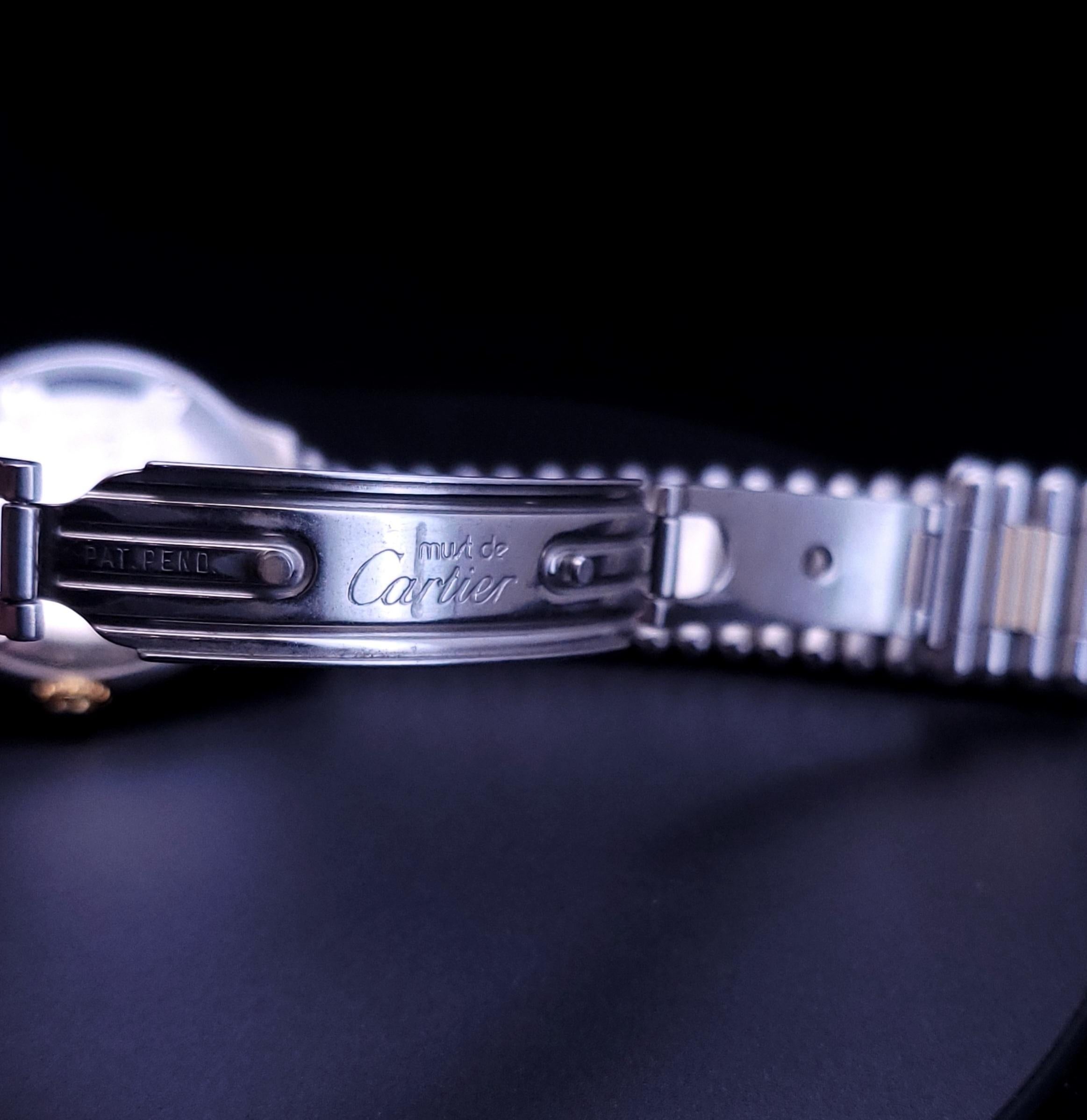 Cartier 21 Must de Cartier 28 mm Acier inoxydable 9010 Montre femme en vente 3