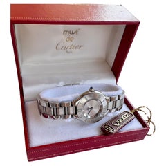 Cartier 21 Must de Cartier Ref 1340 Stainless Steel watch Boxed 