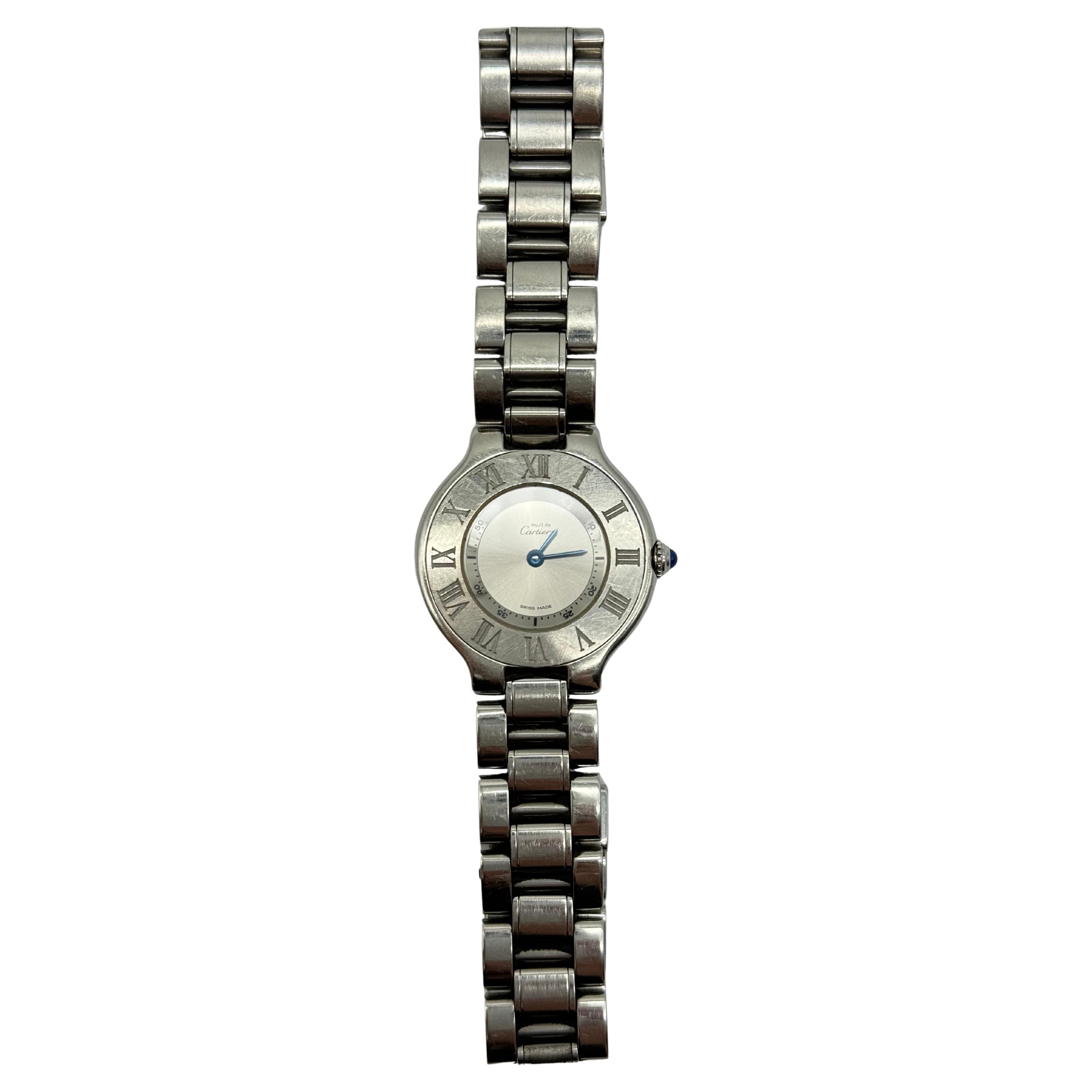 Cartier 21 Must de Cartier Quartz – Ref. 1340

The Cartier 21 Must de Cartier, reference 1340, is an elegant timepiece crafted with timeless appeal and sophisticated design. Produced in 1990, this model features a 28mm stainless steel case with a