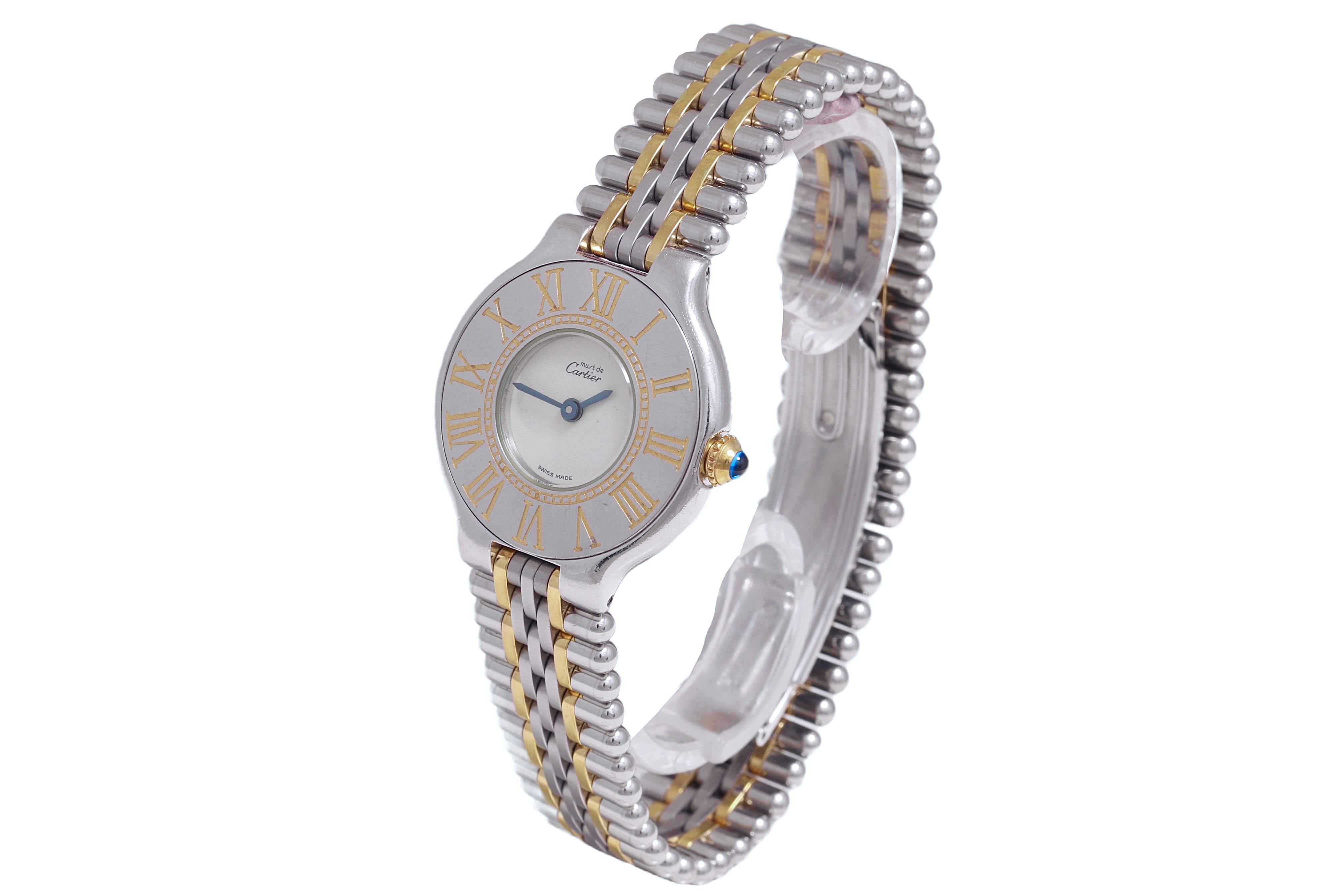 Artisan Cartier 21 Must de Wristwatch, 28mm  Steel & Gold, Quartz For Sale