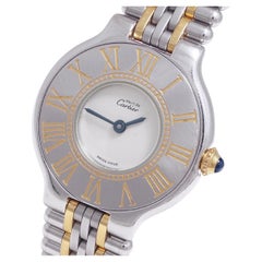 Cartier 21 Must de Armbanduhr, 28 mm  Stahl und Gold, Quarz