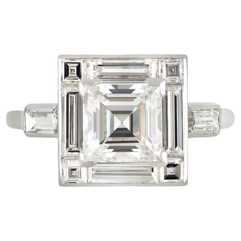 Anello a grappolo con diamanti GIA da 2,11 carati di Cartier, circa 1930 in vendita