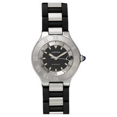 Cartier 21C Mens Autoscaph Automatic Watch, Ref. 2427 - Stainless Steel