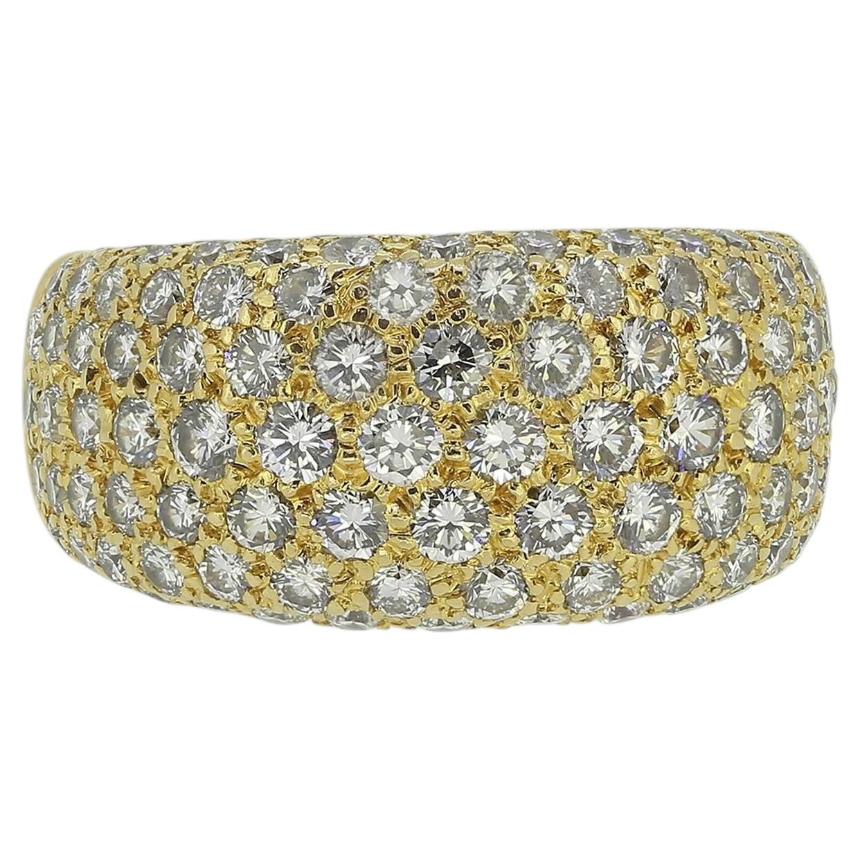 Cartier 2.20 Carat Pave Diamond Ring For Sale