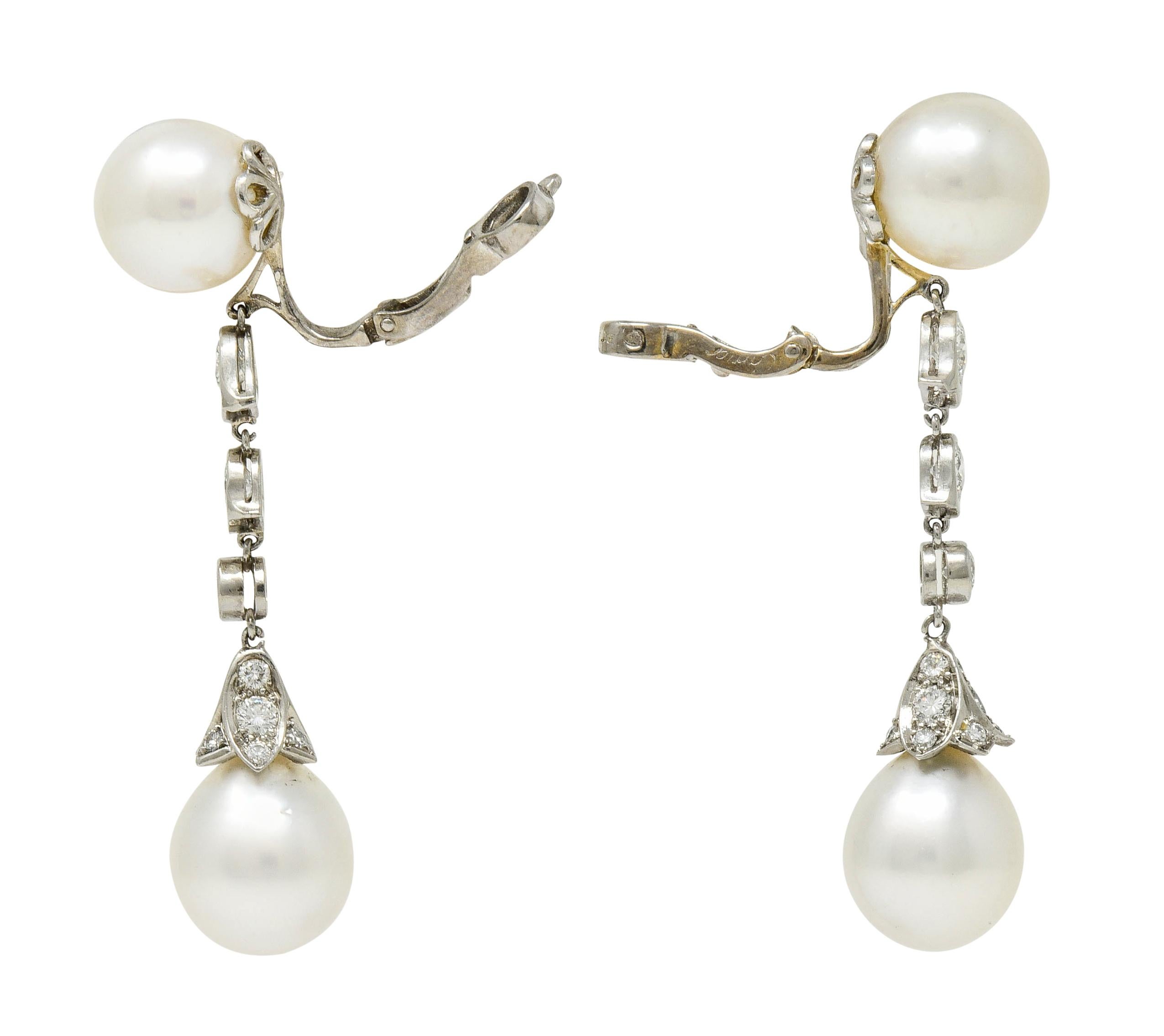 cartier pearl earrings