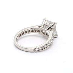 Cartier 2.27 Carat Princess Cut F VVS1 Diamond Platinum Engagement Ring
