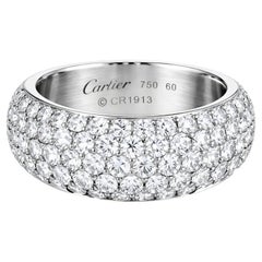 Cartier 2.28 Carat Diamond Pavé 18K White Gold Band Ring