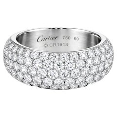 Cartier 2.28 Carat Diamond Pavé 18K White Gold Band Ring