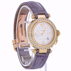 Cartier 2397 Pasha 18 Karat Gold Diamond WJ10495 Automatic Swiss Ladies Watch