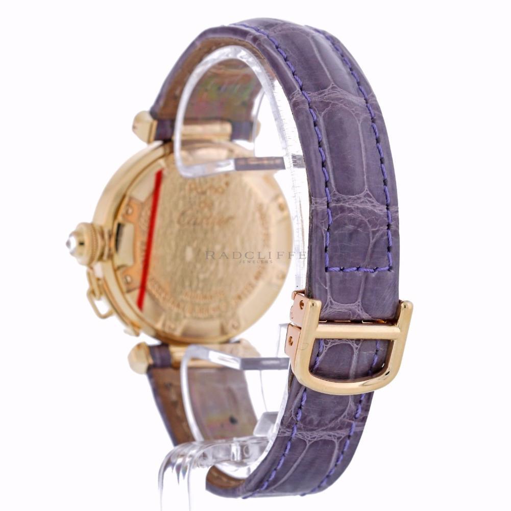 Cartier 2397 Pasha 18 Karat Gold Diamond WJ10495 Automatic Swiss Ladies Watch 1