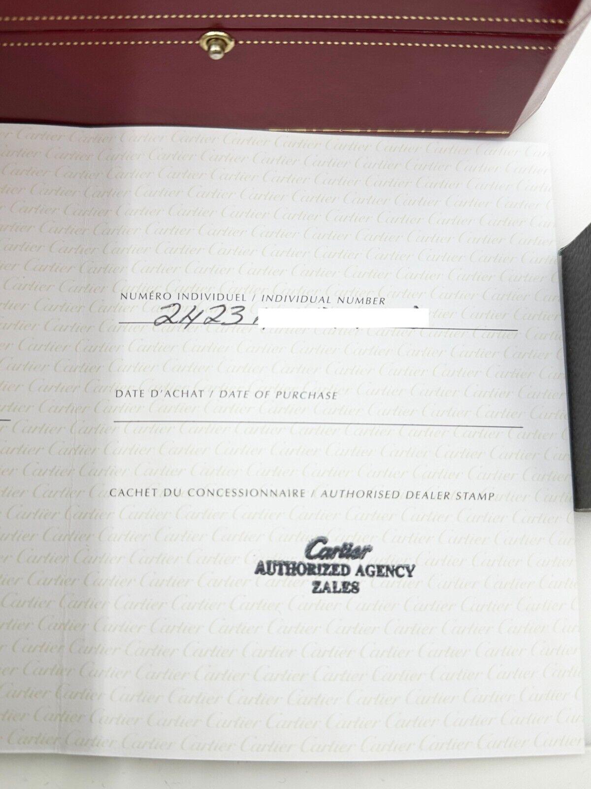 Cartier 2423 Ladies Santos Galbee Stainless Steel Box Paper Unisexe en vente