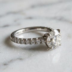 Cartier 2.45 Carat Round Diamond Platinum Engagement Ring