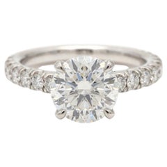 Cartier 2.45 Carat Round Diamond Platinum Engagement Ring