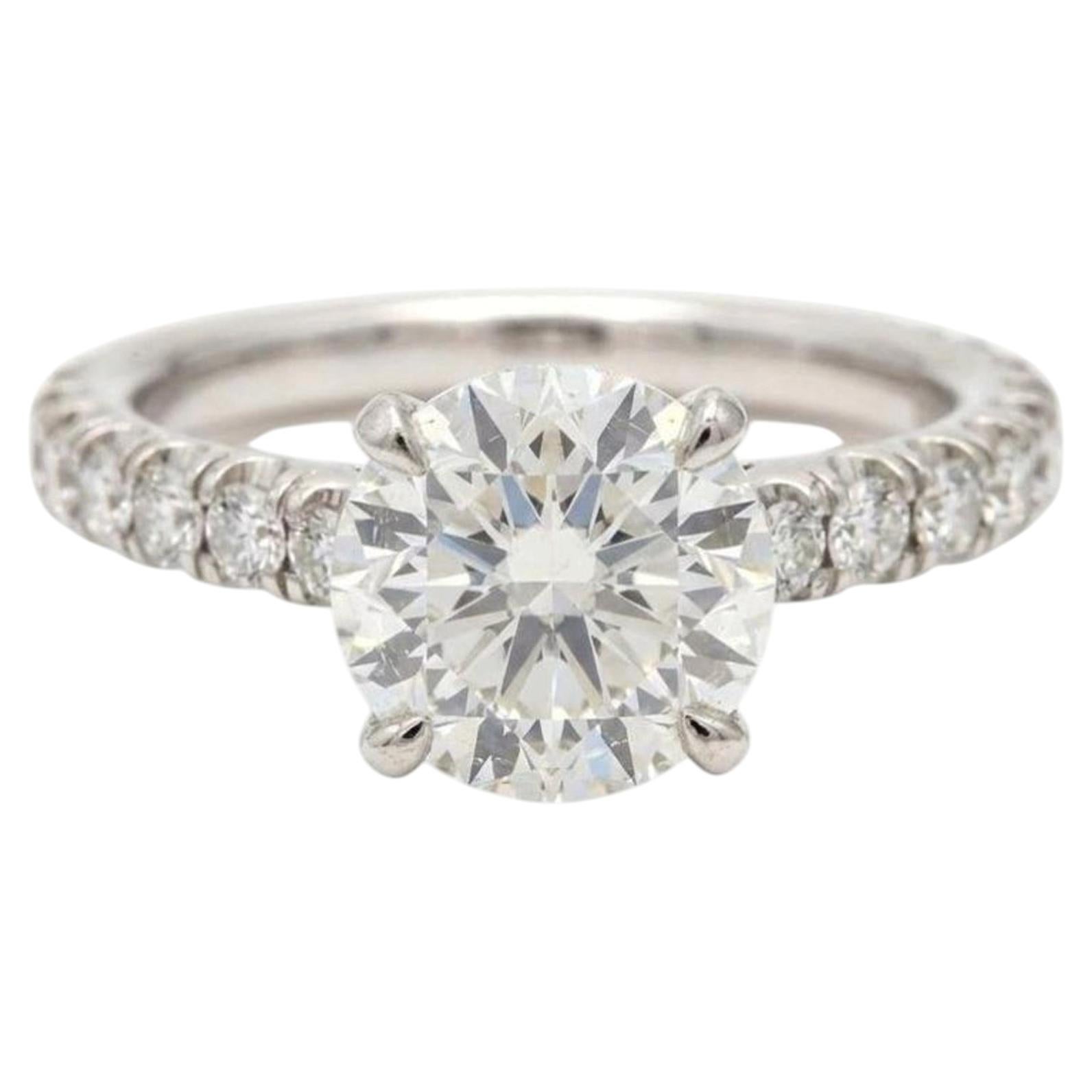 Cartier 2.45 Carat Round Diamond Platinum Engagement Ring