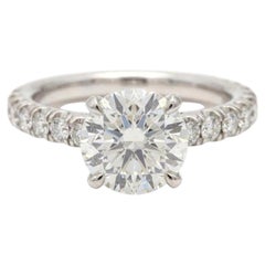 Cartier 2.45 Carat Round Diamond Platinum Engagement Ring