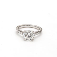 Cartier 2.47 Carat Round Brilliant G VVS1 Diamond Platinum Engagement Ring