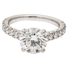 Cartier 2.47 Carat Round Brilliant G VVS1 Diamond Platinum Engagement Ring