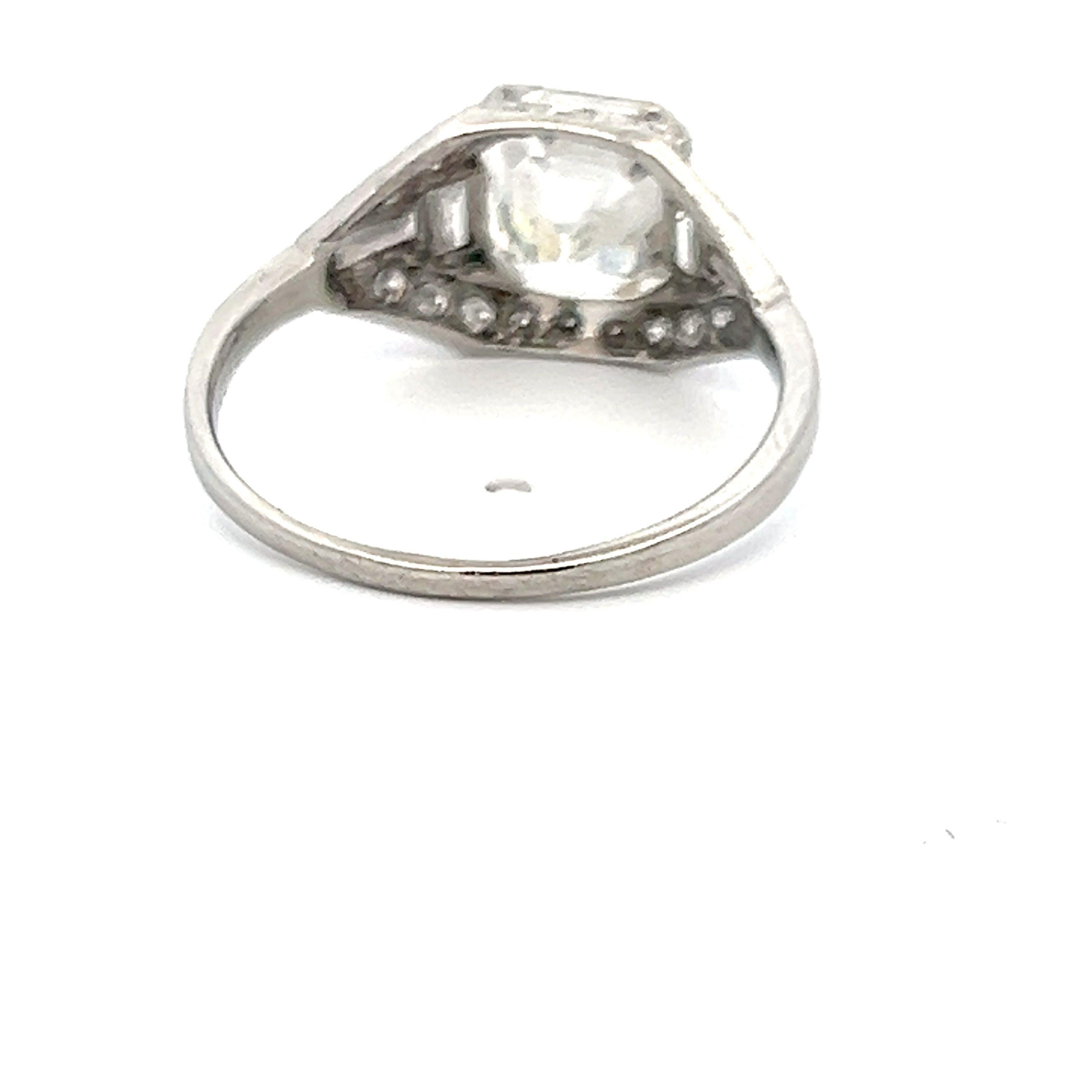 Cartier 2.49 Carat Asscher Cut and other cut Diamond Platinum Art Deco Ring 5