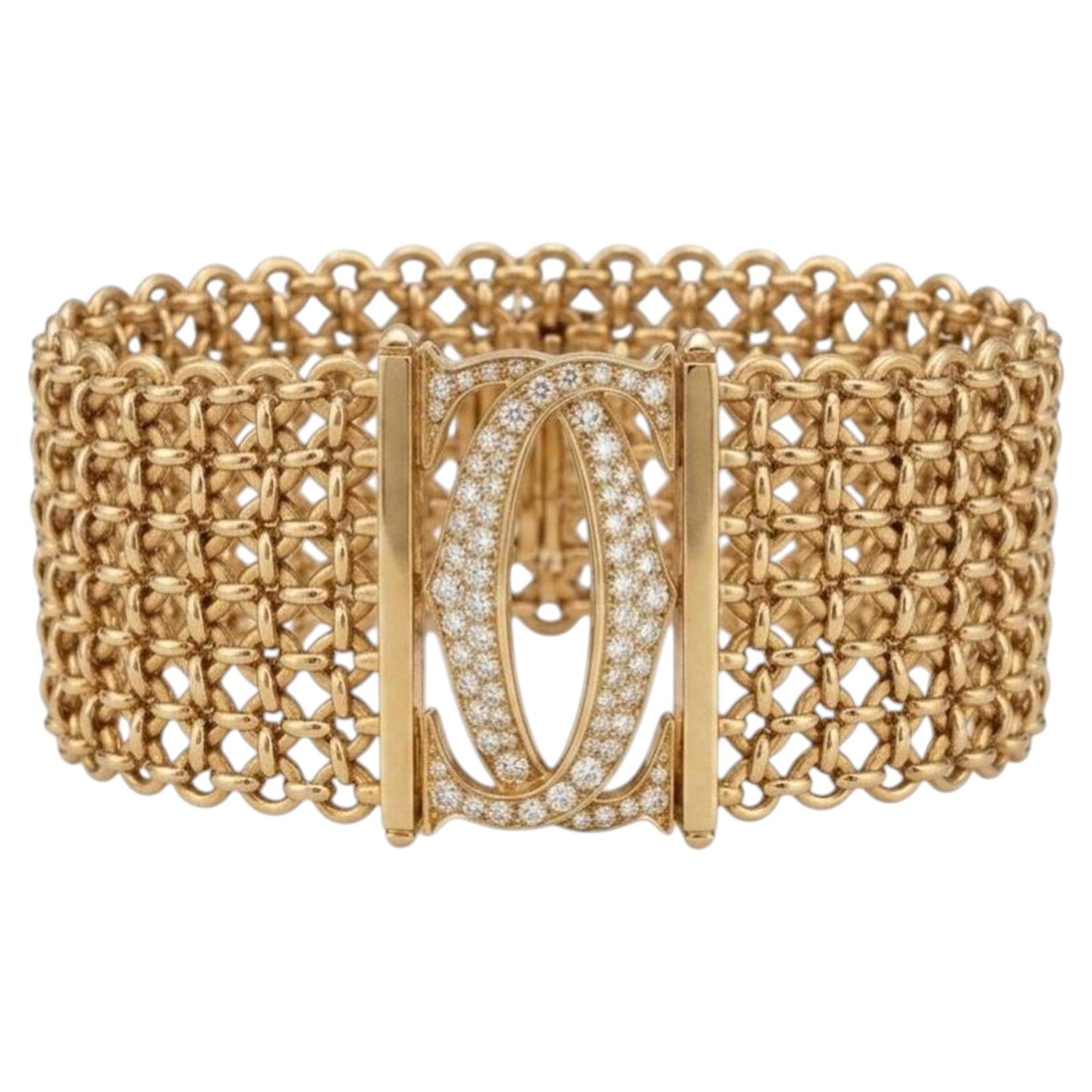 Cartier 2.5 Ct. Bracciale con diamanti in oro 18 carati
