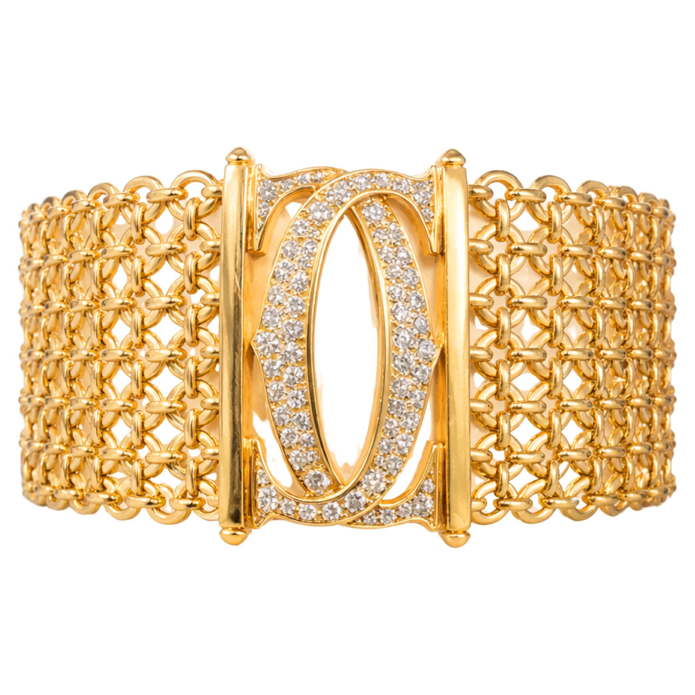 Cartier 2,50 qt. Pulsera de diamantes en oro de 18 quilates en venta