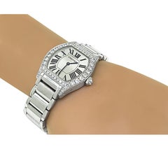 Cartier „Tortue“-Uhr mit 2,50 Karat Diamanten
