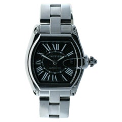 Cartier 2510 Stainless Steel Roadster Black Dial Automatic Watch